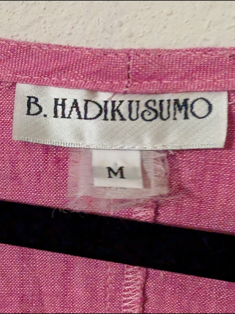 B. Hadikusumo 100% Linen Pink Lagenlook Ruffle Dress - Picture 9 of 9